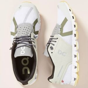ON CLOUD 70/30 RUNNING SHOES HAY / WHITE WOMEN SOLD AT ANTHROPOLOGIE SIZ…